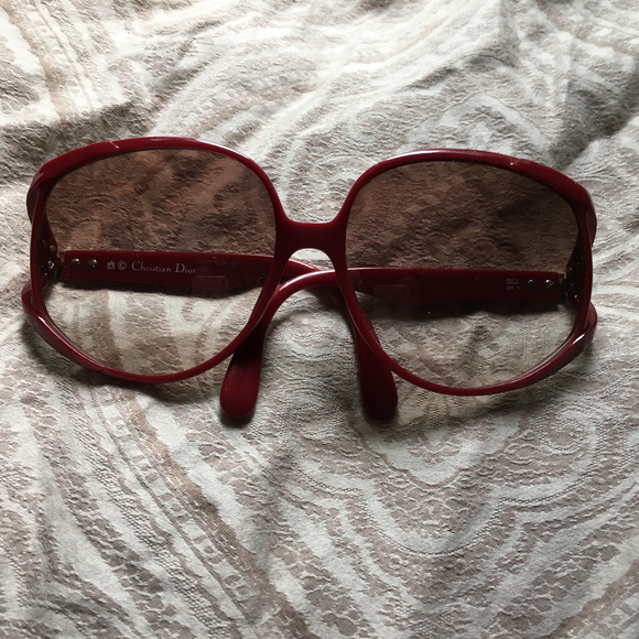 Vintage Dior Red Buttertfly Sunglasses - Picture 1 of 7